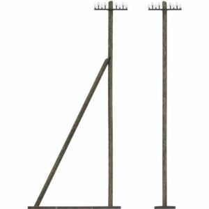 Busch Modelleisenbahn-Fertiggelände H0 8 Telegrafenmasten