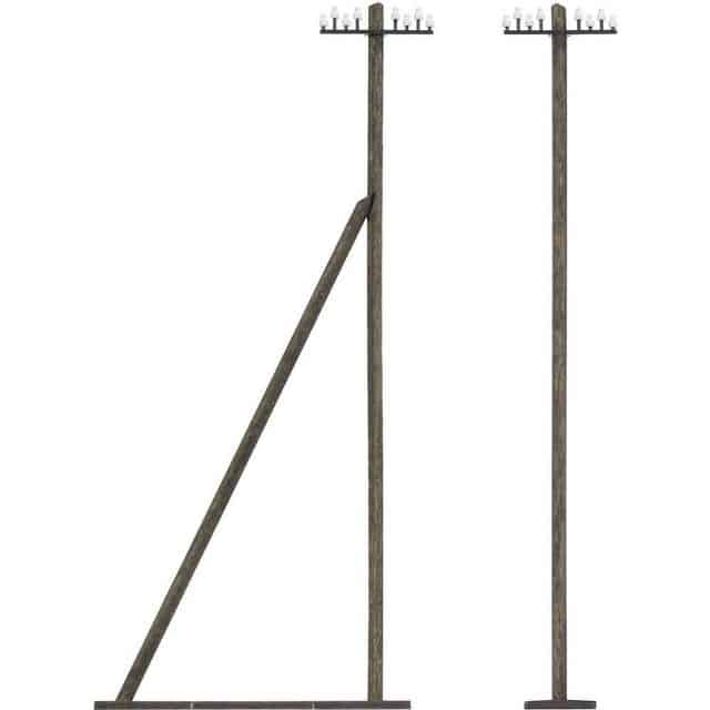 Busch Modelleisenbahn-Fertiggelände H0 8 Telegrafenmasten