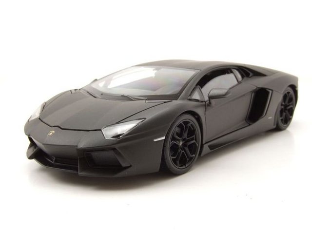 Welly Modellauto Lamborghini Aventador LP700-4 2011 matt schwarz Modellauto 1:24 Welly