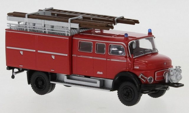 Brekina Modellauto Brekina H0 1/87 47142 Mercedes LAF 1113 LF 16 mit Vorbaupumpe rot