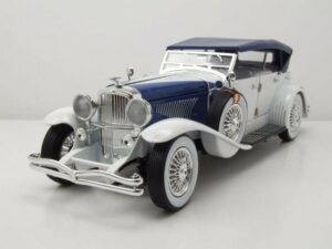 GREENLIGHT collectibles Modellauto Duesenberg II SJ 1934 weiß blau Modellauto 1:18 Greenlight Collectible