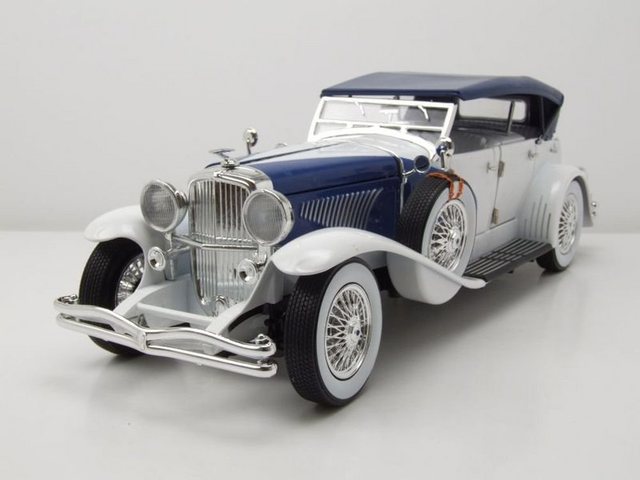 GREENLIGHT collectibles Modellauto Duesenberg II SJ 1934 weiß blau Modellauto 1:18 Greenlight Collectible