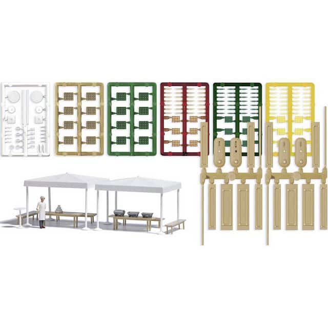 Busch Modelleisenbahn-Fertiggelände H0 Catering-Set mit Koch