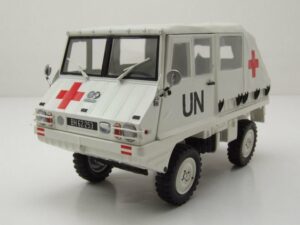 Schuco Modellauto Steyr Puch Haflinger UN Rotes Kreuz beige Modellauto 1:18 Schuco