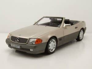 Norev Modellauto Mercedes 500 SL R129 Cabrio 1989 rauch silber Modellauto 1:18 Norev