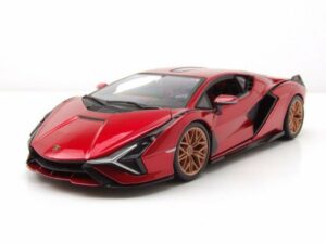 Bburago Modellauto Lamborghini Sian FKP 37 rot Modellauto 1:24 Bburago