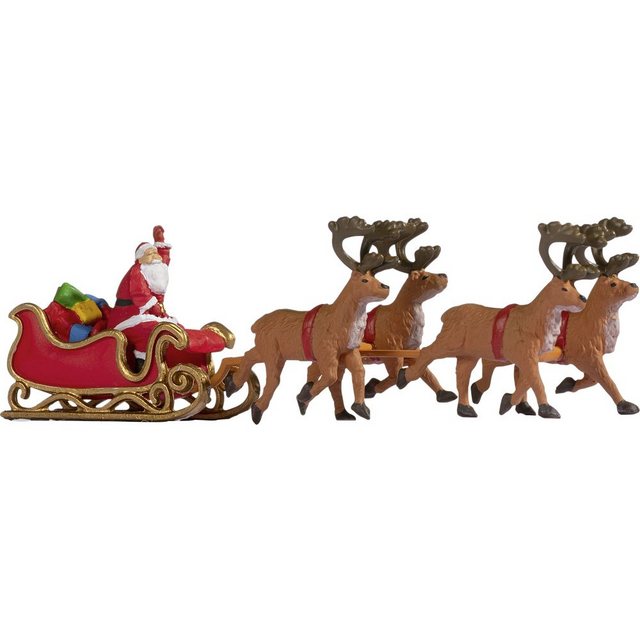 NOCH Modelleisenbahn-Figur NOCH H0 Weihnachtsmann mit Schlitten 0015924 Bemalt