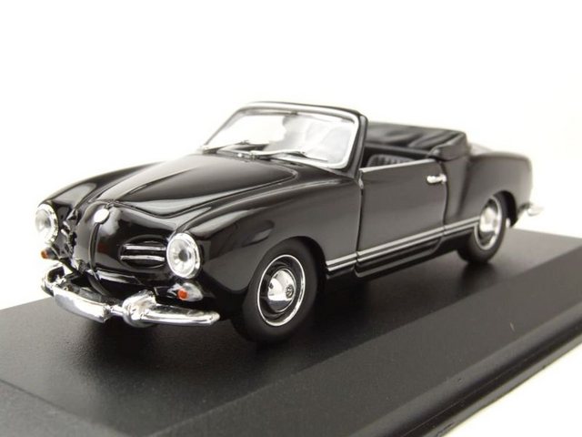 Maxichamps Modellauto VW Karmann Ghia Cabrio 1955 schwarz Modellauto 1:43 Maxichamps