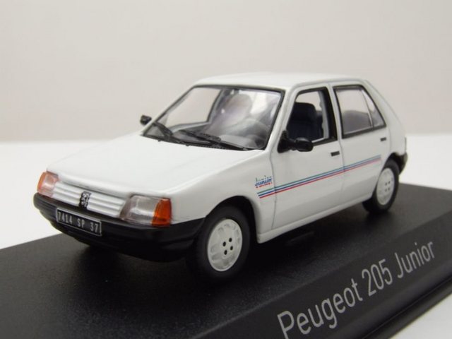 Norev Modellauto Peugeot 205 Junior 1988 weiß Modellauto 1:43 Norev