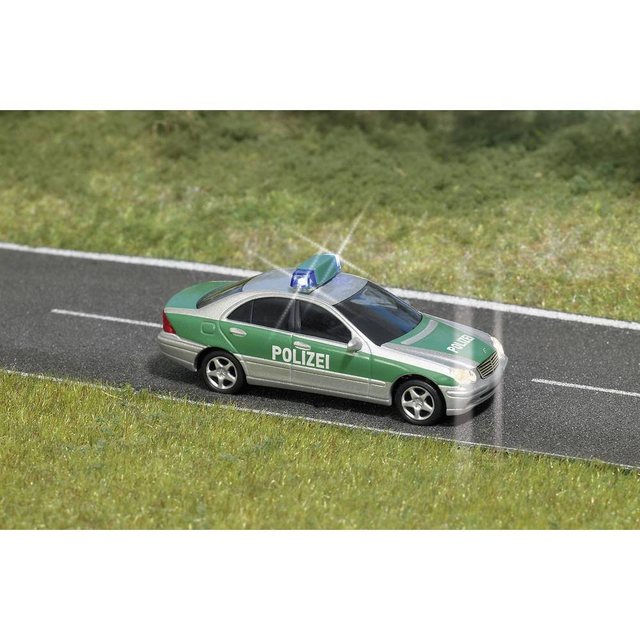 Busch Modelleisenbahn-Straße H0 Mercedes Benz C-Klasse Polizei