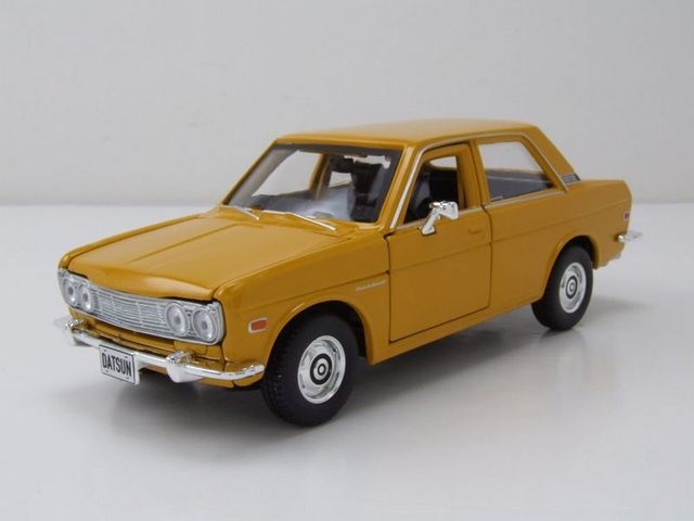 Maisto® Modellauto Datsun 510 1971 gelb Modellauto 1:24 Maisto