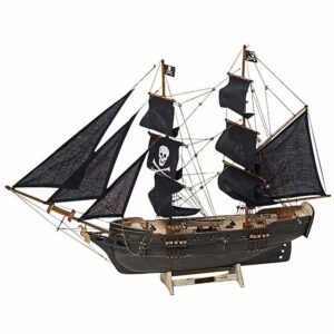 Aubaho Modellboot Modellschiff Piratenschiff Piraten Holz Schiffsmodell Schiff Pirat kein Bausatz