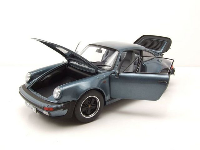Norev Modellauto Porsche 911 930 Turbo 3.3 1987 blau Modellauto 1:18 Norev