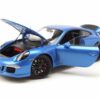 Schuco Modellauto Porsche 911 (991.1) Carrera GTS Coupe 2014 blau metallic Modellauto