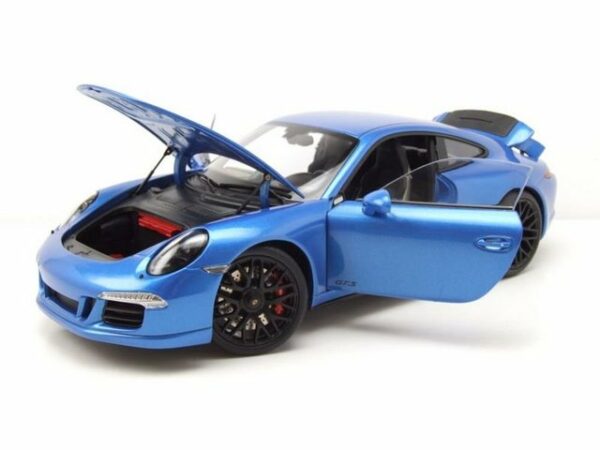 Schuco Modellauto Porsche 911 (991.1) Carrera GTS Coupe 2014 blau metallic Modellauto