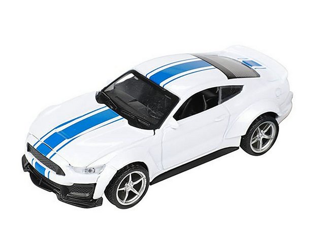 Toi-Toys Modellauto MUSTANG V8 Modellauto mit Rückzug Motor Metall Modell Auto Spielzeugauto Geschenk Geschenk 73 (Weiss)