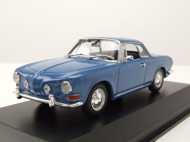 Maxichamps Modellauto VW Karmann Ghia 1600 1966 blau Modellauto 1:43 Maxichamps