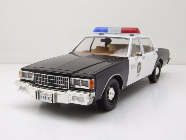GREENLIGHT collectibles Modellauto Chevrolet Caprice LAPD 1986 schwarz weiß MacGyver Modellauto 1:18