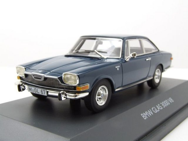 Schuco Modellauto BMW Glas 3000 V8 1966 blau Modellauto 1:43 Schuco