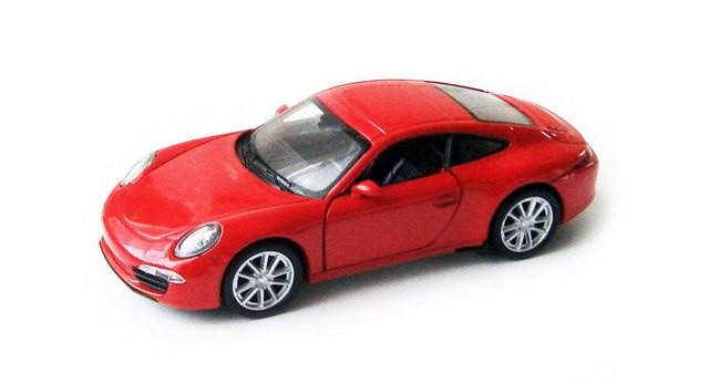 Welly Modellauto PORSCHE 911 (991) Carrera S Modellauto Modell Metall Auto 93 (Rot)