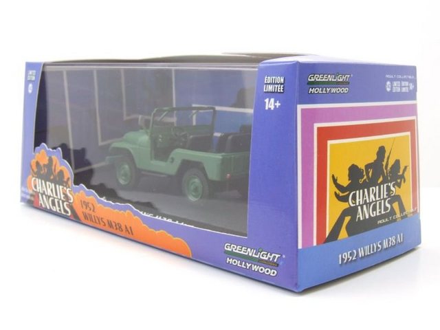 GREENLIGHT collectibles Modellauto Willys M38 A1 Jeep 1952 olivgrün Charlies Angels Modellauto 1:43 Green