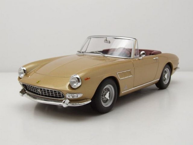 KK Scale Modellauto Ferrari 275 GTS Spyder 1964 Pininfarina gold Modellauto 1:18 KK Scale