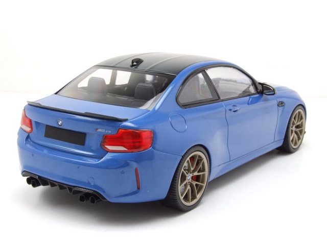 Minichamps Modellauto BMW M2 CS 2020 blau metallic mit goldenen Felgen Modellauto 1:18 Minic