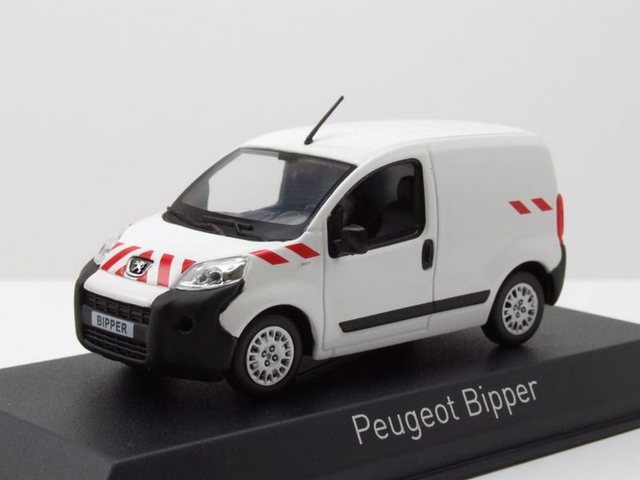 Norev Modellauto Peugeot Bipper 2009 weiß rot Modellauto 1:43 Norev