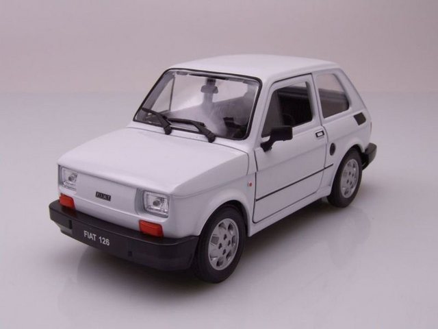 Welly Modellauto Fiat 126 1977 weiß Modellauto 1:21 Welly