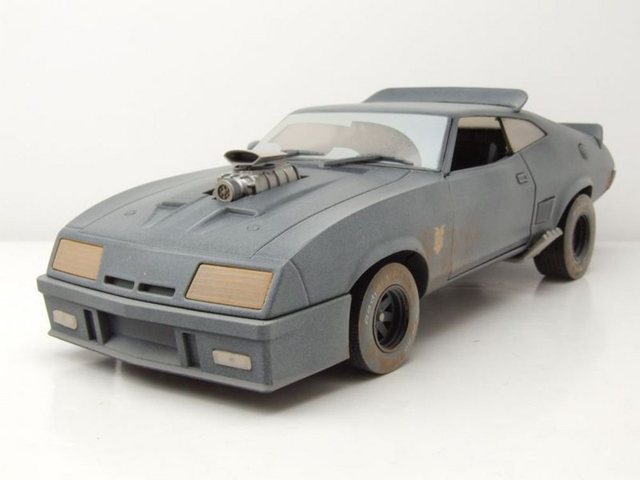 GREENLIGHT collectibles Modellauto Ford Falcon XB Interceptor V8 1973 schwarz verschmutzt Mad Max ähnlich