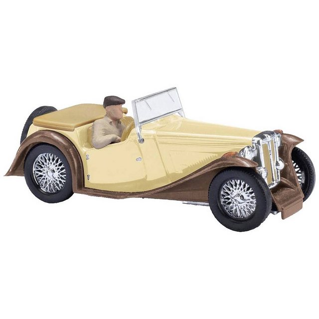 Busch Modelleisenbahn-Straße H0 MG Midget TC Cabrio mit Fahrer