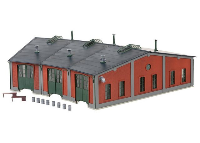 Märklin Modelleisenbahn-Prellbock Märklin H0 72887 Bausatz Lokschuppen 12°