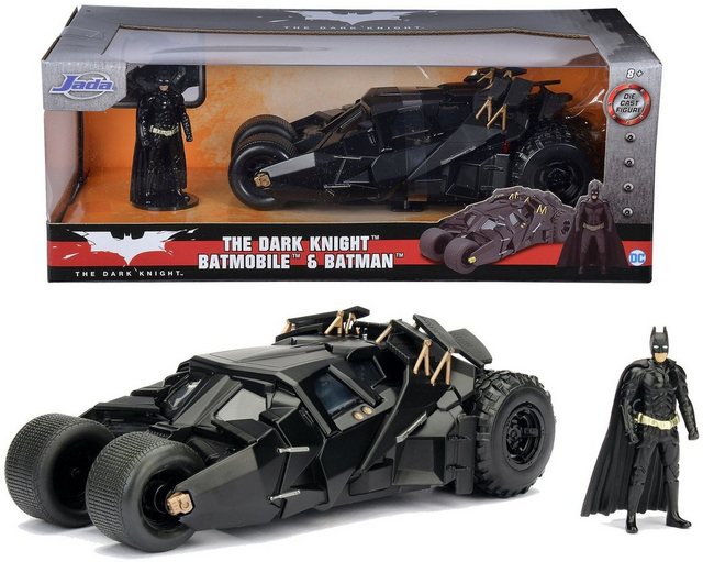 JADA Modellauto Modellauto Batman The Dark Knight Batmobile mit Figur 1:24 253215005