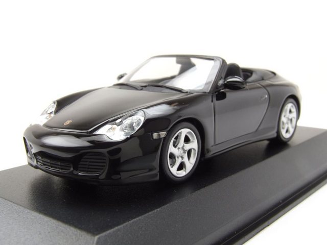 Maxichamps Modellauto Porsche 911 (996) 4S Cabrio 2003 schwarz Modellauto 1:43 Maxichamps