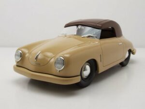 Schuco Modellauto Porsche 356 Gmünd Cabrio geschlossen 1949 beige Modellauto 1:18 Schuco