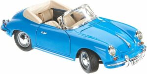 Bburago Modellauto Porsche 356B Cabrio 1961 (blau)