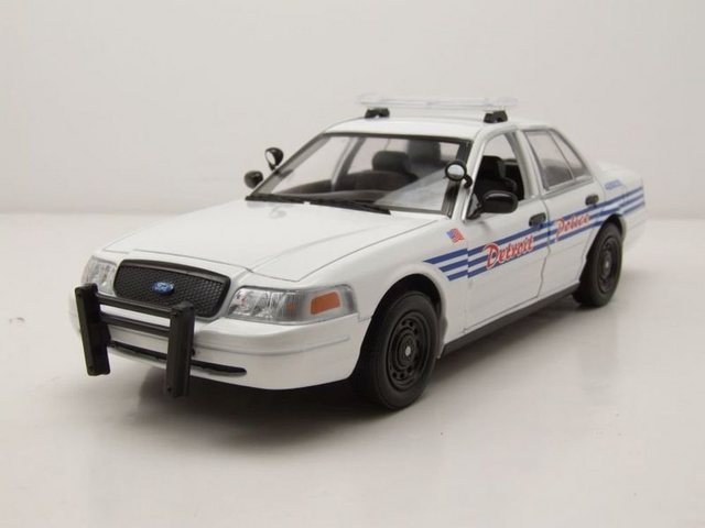 GREENLIGHT collectibles Modellauto Ford Crown Victoria Detroit Police Interceptor 2008 weiß Modellauto