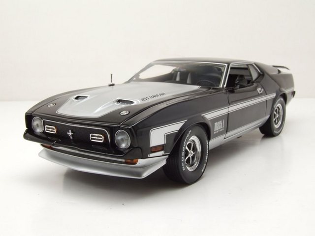 Sun Star Modellauto Ford Mustang Mach I 1971 schwarz silber Modellauto 1:18 Sun Star