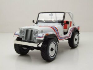 GREENLIGHT collectibles Modellauto Jeep CJ-5 Super Jeep 1973 weiß Modellauto 1:18 Greenlight Collectibles