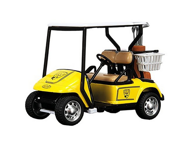 Toi-Toys Modellauto GOLF CART Modellauto 10cm mit Rückzugmotor Golfwagen 71 (Gelb)