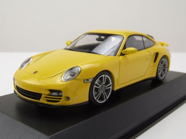 Maxichamps Modellauto Porsche 911 Turbo 2009 gelb Modellauto 1:43 Maxichamps