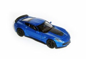 Welly Modellauto CHEVROLET Corvette Z06 2017 Modellauto Metall Modell Auto Spielzeugauto Kinder Geschenk 23 (Blau-Metallic)