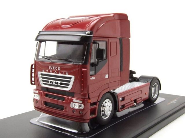 ixo Models Modellauto Iveco Stralis Zugmaschine 2012 rot metallic Modellauto 1:43 ixo models