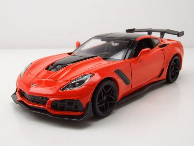 Motormax Modellauto Chevrolet Corvette ZR1 2019 orange Modellauto 1:24 Motormax