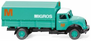 Wiking Modellauto Wiking H0 1/87 042602 Magirus Sirius Pritschen-Lkw "Migros" - NEU OVP