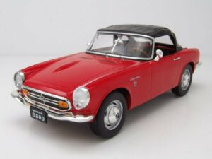 Triple9 Modellauto Honda S800 Cabrio geschlossen 1966 rot Modellauto 1:18 Triple9