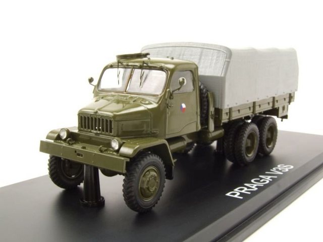 Premium ClassiXXs Modellauto Praga V3S Pritsche mit Plane Militär olivgrün Modellauto 1:43 Premium