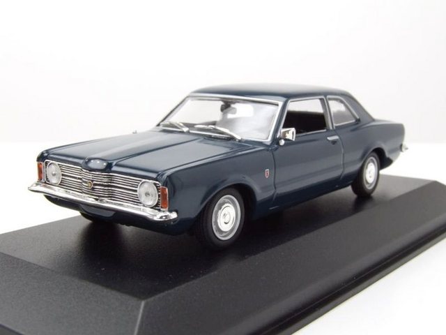 Maxichamps Modellauto Ford Taunus 1970 dunkelblau Modellauto 1:43 Maxichamps