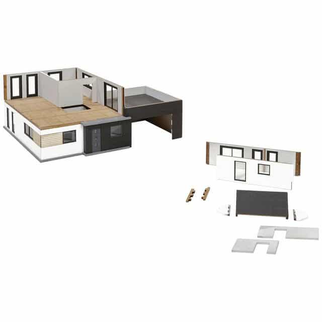 Kibri Modelleisenbahn-Gebäude H0 Kubushaus Julia im Bau - Polyplate Bausatz