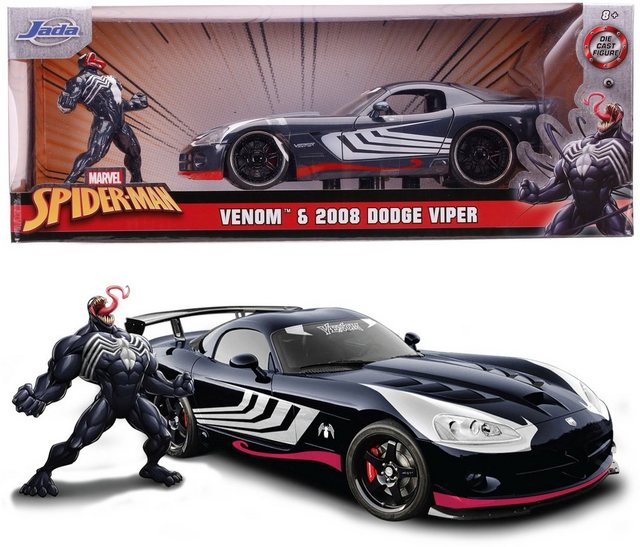 JADA Modellauto Modellauto H.R.Marvel Venom 2008 Dodge Viper mit Figur 1:24 253225015